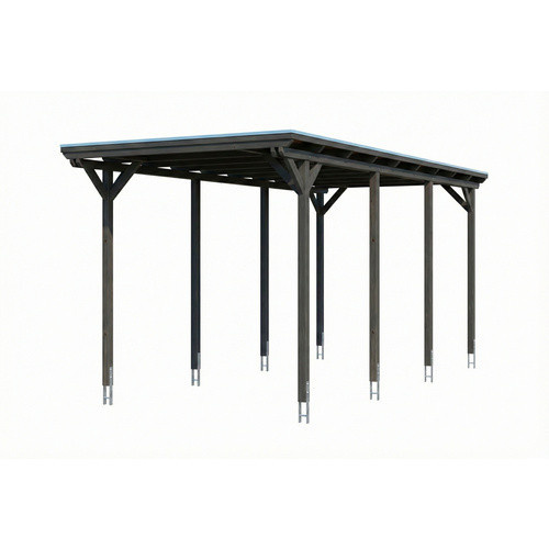 SKANHOLZ Caravan-Carport Emsland aus Fichte mit Stahl-Flachdach in Schiefergrau, B: 402 cm, T: 373 cm, H: 846 cm - Bild 3