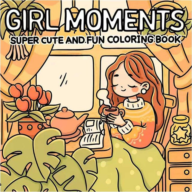 Mädchen-Momente Kühnes und Einfaches Malbuch für Erwachsene zur Entspannung und DIY Mal- und Zeichenkunst-Aktivität - Bild 1