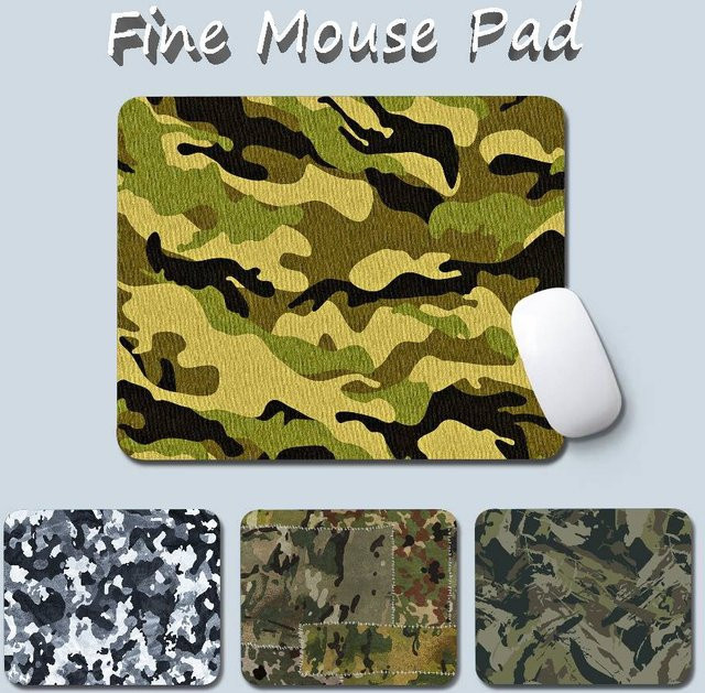 Rastar Mauspad mit Militärischem Tarnmuster in Multicolour, rutschfestes Stoff-Mauspad für Computer und Laptop - Bild 1