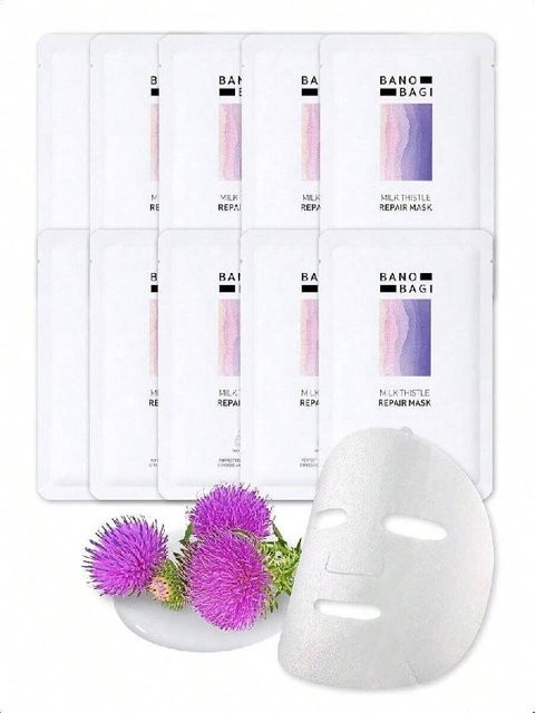 Banobagi Mariendistel Reparaturmaske, Hyaluronsäure, 10x 30g, Empfindliche Haut - Bild 1