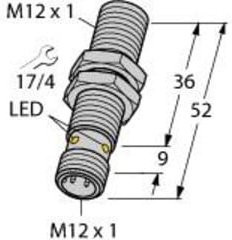 Turck Induktiver Sensor BI2-M12-AP6X-H1141 mit 2mm Schaltabstand, PNP-Ausgang und M12x1 Steckverbinder - Bild 1
