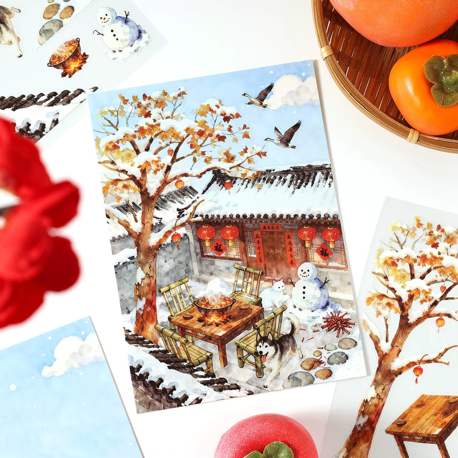Yingxue Kawaii Katze Haus Garten 3D Welpe Landschaft Aufkleber, Bunt / Mehrfarbig - Bild 4