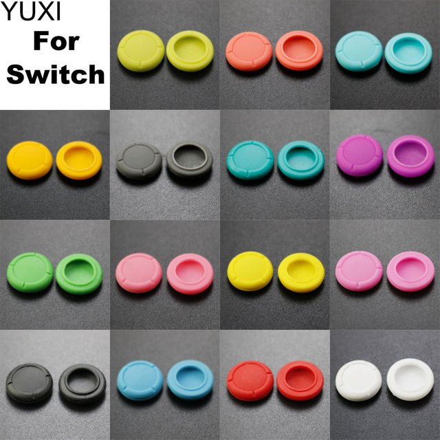 Yuxi 2er-Set Silikon Joystick-Schutzhüllen für Nintendo Switch, Switch Lite und Joy-Con in Gelb - Bild 1