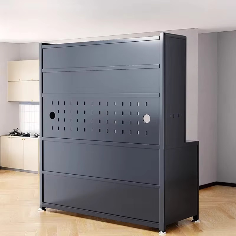 DUTRIEUX Küchenschrank aus Metall in Weiß mit Glastüren und Regalen im nordischen Design - Bild 3