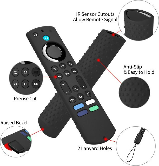 Fernbedienungsabdeckung für Fire TV Stick 4K Max der zweiten Generation, kompatibel mit Toshiba und Insignia, Modell NS-RCFNA-21, in Schwarz oder Blau - Bild 1