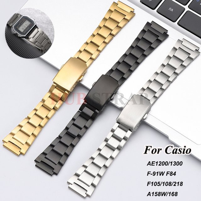 Casio Uhrenarmband Edelstahl, Silber, 18 mm, Unisex - Bild 1
