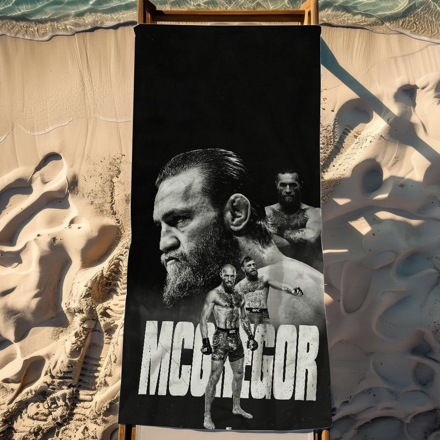 Champion Boxer C-Conor McGregor UFC Handtuch schnelltrocknend für Sport und Strand B: 65 cm, H: 115 cm - Bild 1