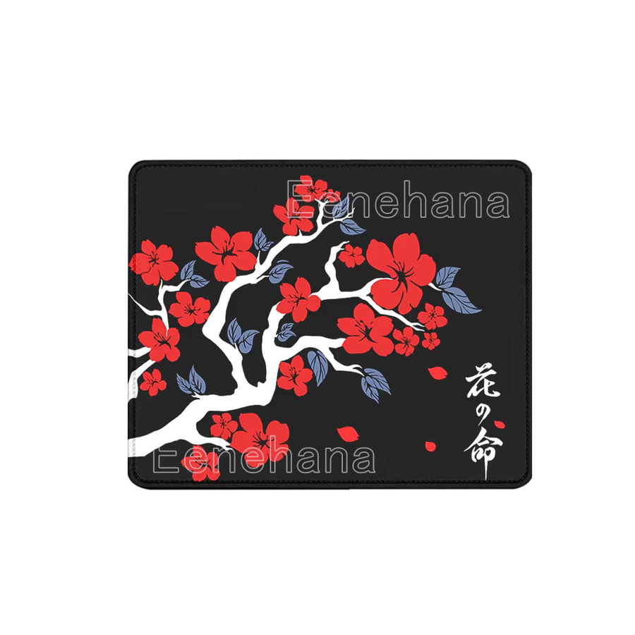 Eenehana Mauspad mit Sakura-Kunstdesign und Rastkante in Multicolour - Bild 4