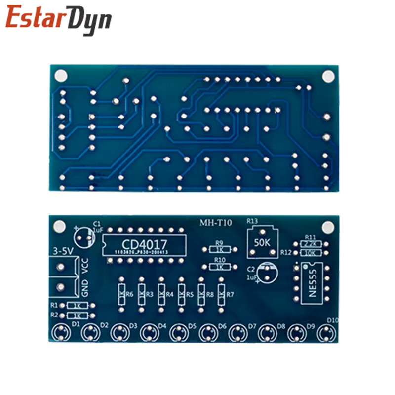 Estardyn Intelligente Elektronik-Kits NE555 + CD4017 LED-Modul DIY-Kit - Bild 2