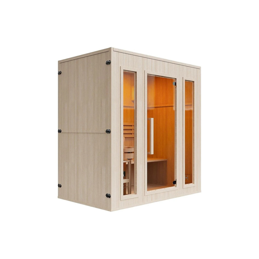 Finnische Sauna Ulvila von Vente-unique in Naturfarben Hell, Breite: 180 cm - Bild 2