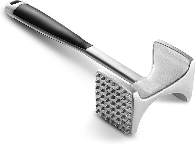 LMETJMA Fleischklopferhammer JT329 aus Zinklegierung in Silber mit Komfortgriff - Bild 1