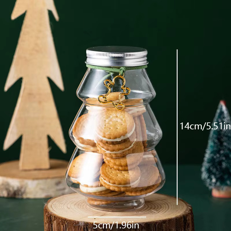 Transparentes Weihnachtsbaum Glas für Süßigkeiten und Kekse als DIY Geschenkverpackung, 500 ml - Bild 5