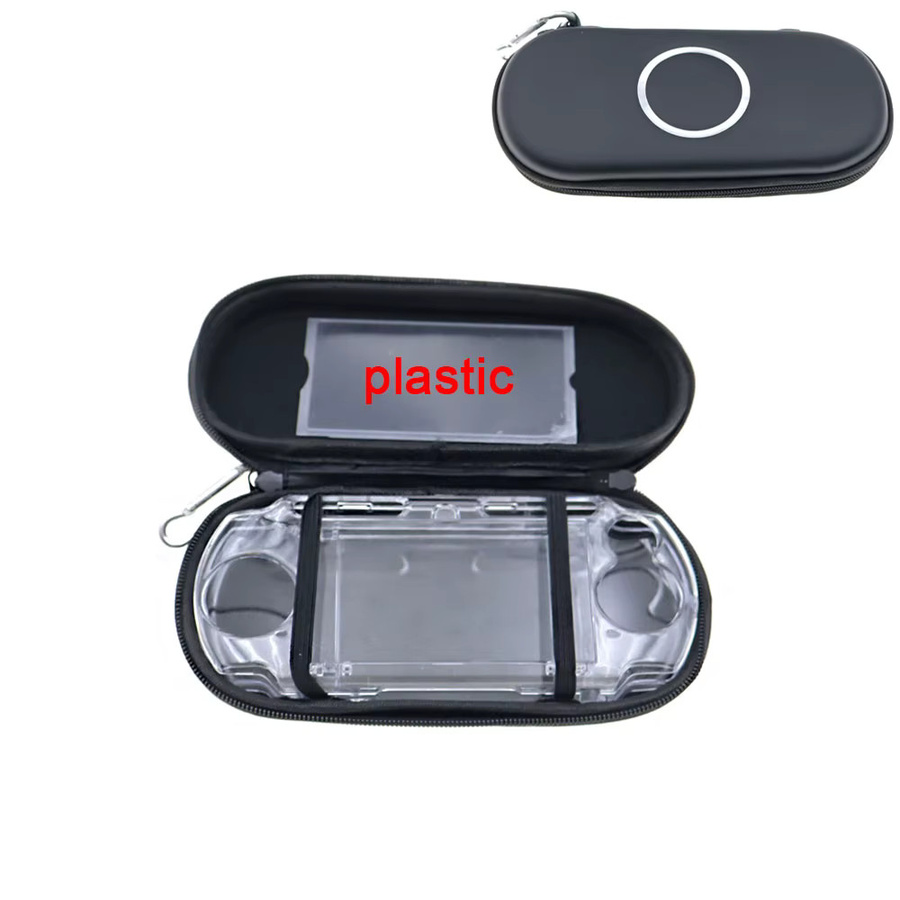 TingDong Reise-Aufbewahrungstasche für PSP 2000 3000 Spielekonsole mit harter EVA-Schutzhülle und transparenter Kristallabdeckung in Blau - Bild 2