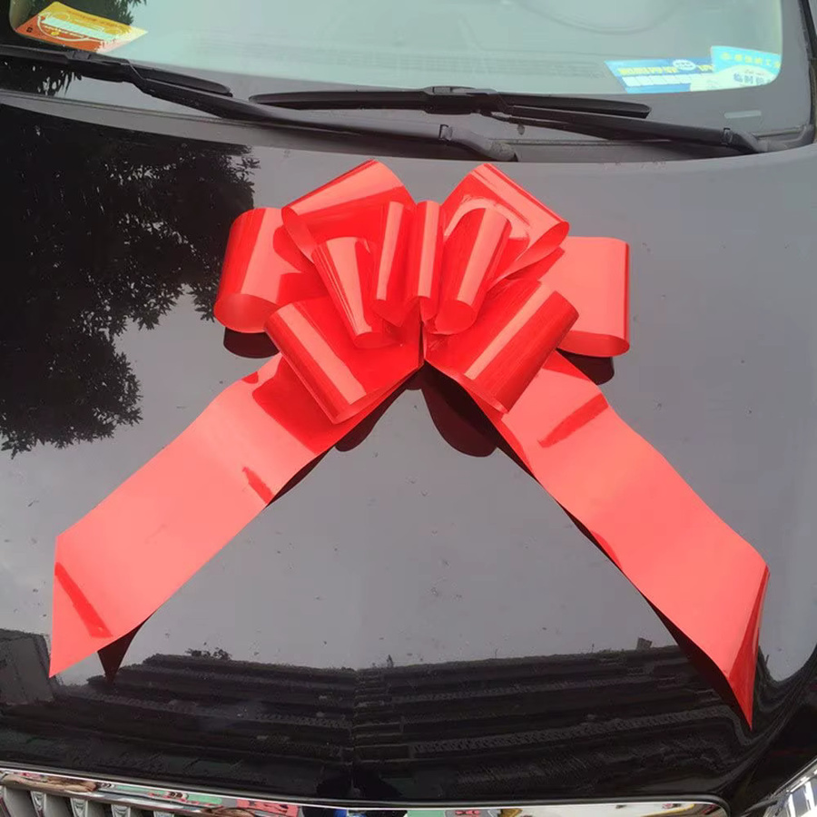 Rotes Kunststoffband für Bastelarbeiten und Dekoration, Länge: 76 cm - Bild 4