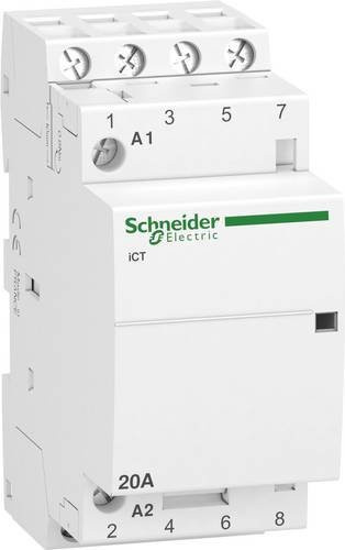 Schneider Electric A9C22824 Installationsschütz mit 4 Schließern, 20 A, 400 V/AC, Weiß - Bild 1