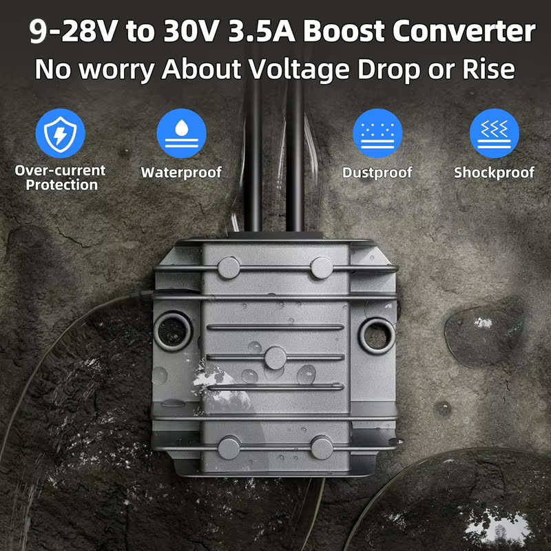 Starlink Mini Autoadapter mit Step-Up-Konverter 12 V auf 30 V, 3,5 A Stromkabel mit Zigarettenanzünder-Stecker - Bild 2