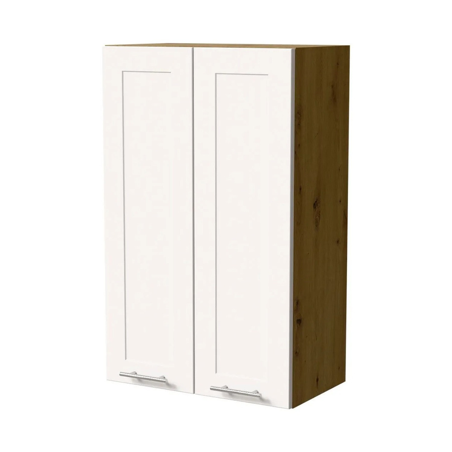 Feldmann-Wohnen Hängeschrank Oslo W4/60 in Eiche Artisan und Weiß Matt mit Rahmenoptik, B/T/H: 60 x 32,5 x 96 cm - Bild 2