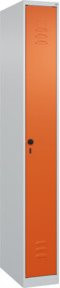 C+P Spind Classic PLUS Spind mit 1 Abteil und Sicherheits-Drehriegel in Lichtgrau, H: 185 cm, B: 25 cm, T: 50 cm - Bild 1