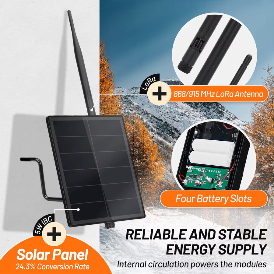 Heltec D5 Solarpanel-Kit 5 V für LoRa32 V3 Meshtastic Meshcore ESP32 in Schwarz - Bild 2