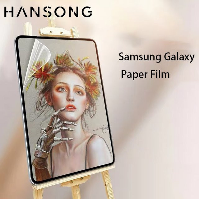 Samsung Displayschutzfolie mit Papiergefühl für Galaxy Tab S6 Lite S7 S8 S9 S5E S4 A8 A7 Lite Matte PET-Folie Transparent - Bild 1