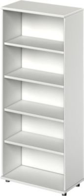 Schäfer Shop Genius Regal TETRIS WOOD, 5 Fachböden, Farbe: Lichtgrau, Breite: 80 cm - Bild 1