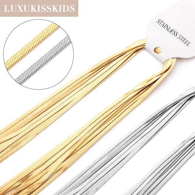LUXUKISSKIDS Halskette, Edelstahl, Gold, Damen - Bild 1