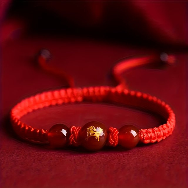 Armband Pferdejahr Sternzeichen, Rot, Unisex - Bild 1