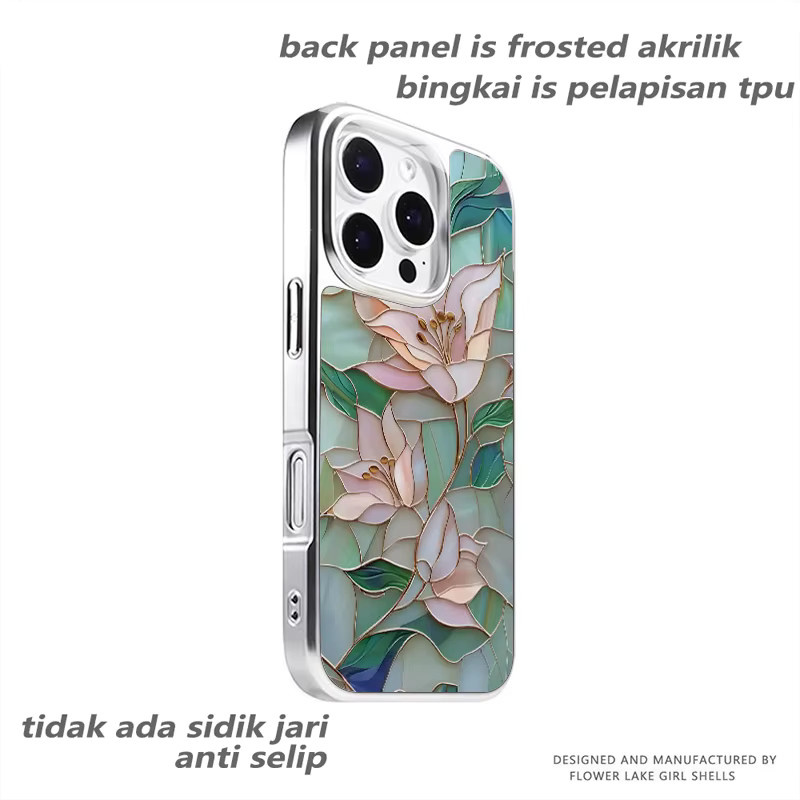 DecoPhone Schutzhülle Jade-Lotusblume für iPhone 11 bis 17 Pro Max in Grün und Multicolour, mattiert und sturzsicher - Bild 2