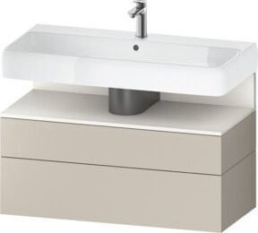 Duravit Waschtischunterschrank Qatego in Weiß mit 1 Tür und 1 Auszug, Wandmontage, B/T/H: 99 x 47 x 59 cm - Bild 1