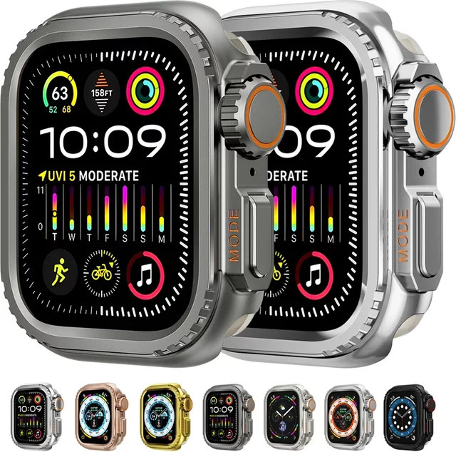 Apple Metall-Bumper-Hülle für Apple Watch, Edelstahl, Unisex - Bild 1