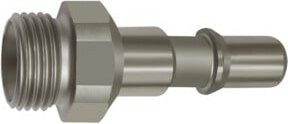 Riegler Nippel für Kupplungen NW 8, ISO 6150 C, Edelstahl, G 1/8 AG, Silber - Bild 1