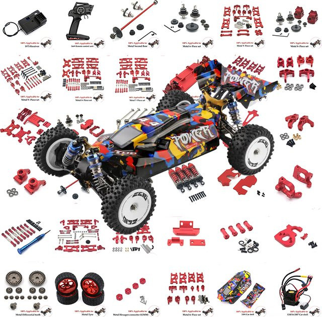 WLtoys 124007 RC Auto Original-Ersatzteile Komplettset, 1:12, Metall - Bild 1