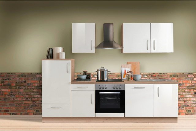 Menke Küchenzeile Artisan Premium in Weiß mit Artisan-Eiche Nachbildung, Breite: 280 cm, Tiefe: 60 cm - Bild 1