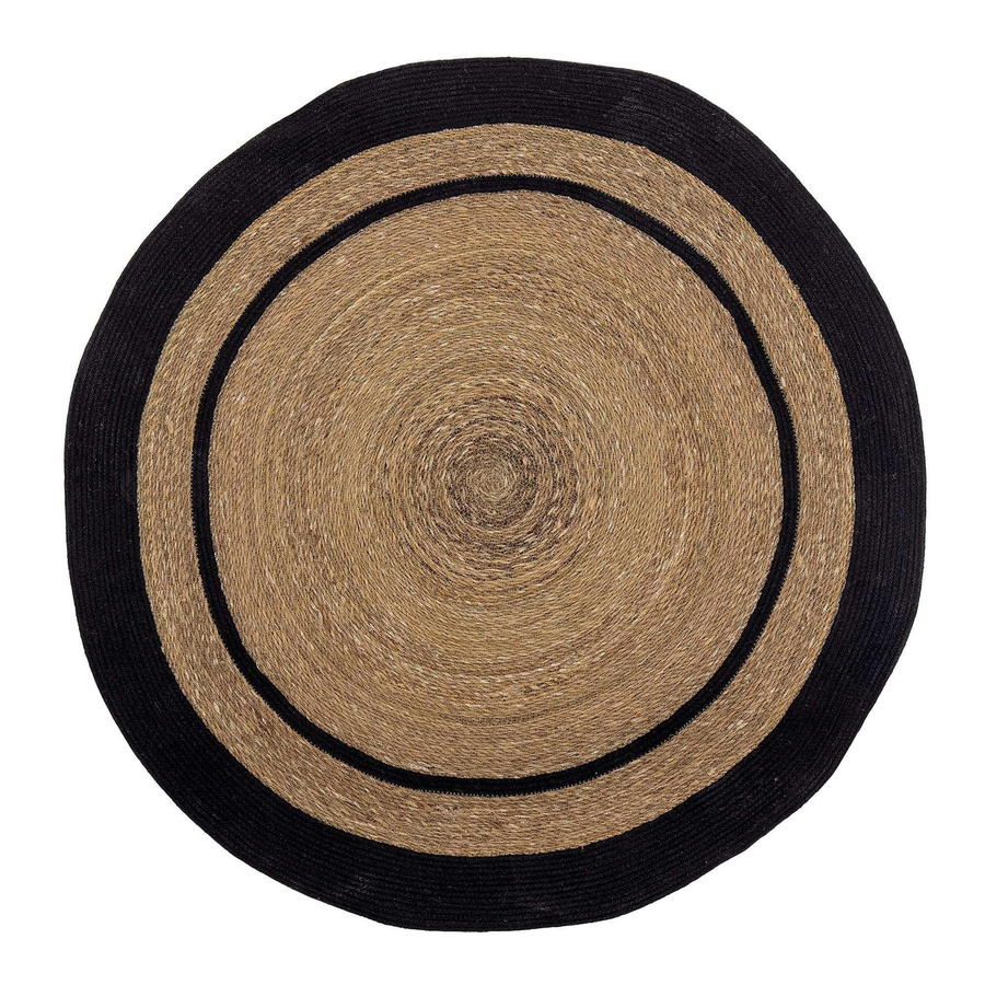 Bloomingville Teppich Lune aus Seegras in Nature, rund, Durchmesser: 120 cm - Bild 1