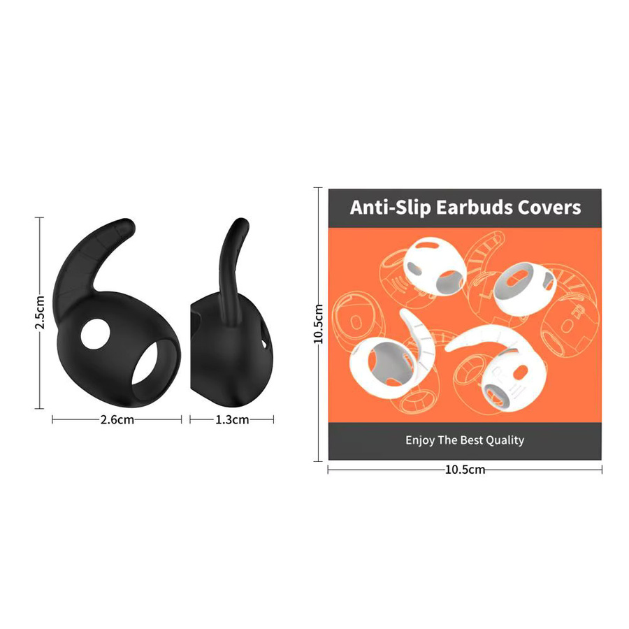 Samsung Galaxy Buds 3 FE Sport-Ohrbügel und Silikon-Ohrstöpsel in Grau als rutschfestes Ersatz-Zubehör - Bild 4