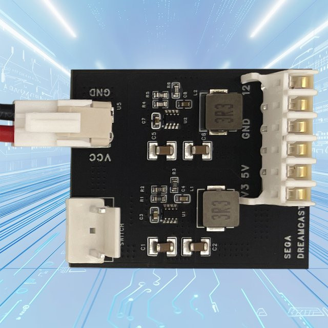SEGA Dreamcast Ersatz-Netzteil für Fat-Spielekonsole mit USB-C Anschluss in Schwarz - Bild 1