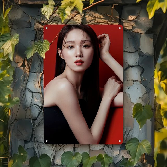CIFBUY Aluminium-Dekoschild Lee Sung Kyung Porträt Poster im modernen K-Pop-Stil - Bild 1