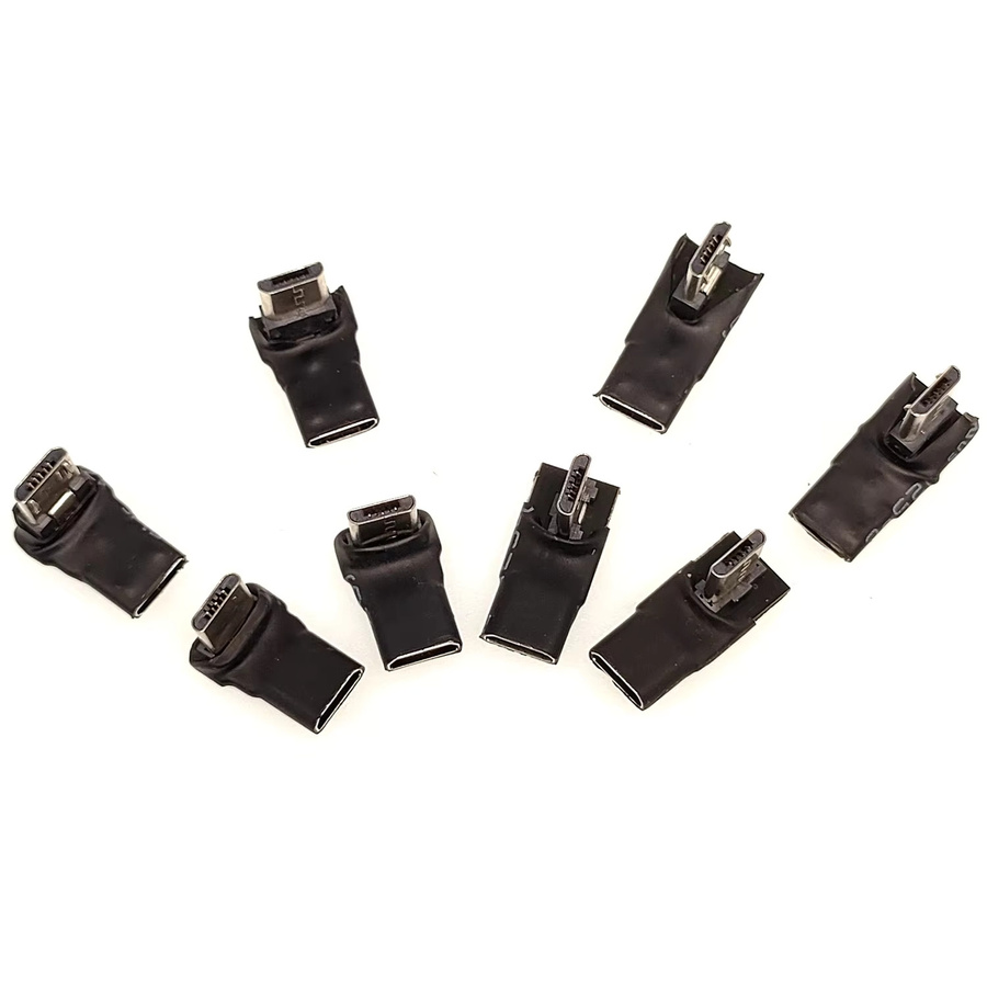 CY Ultra-kurzer 90-Grad-USB-Adapter Micro-USB auf Micro-5-Pin-Buchse in Schwarz - Bild 2