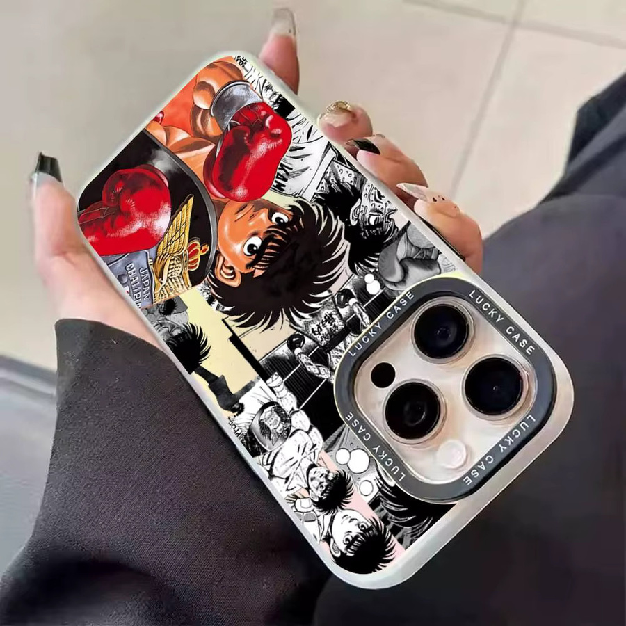 H-Hajime Keine Ippo Handyhülle mit Laser-IMD-Effekt in Silber für iPhone 11 bis iPhone 17 Pro Max und Plus Modelle - Bild 4
