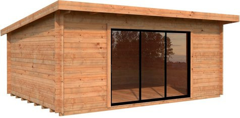 Palmako Gartenhaus Lea Slide Plus aus Fichtenholz in Braun mit Pultdach B/T/H: 530 x 380 x 249 cm - Bild 3
