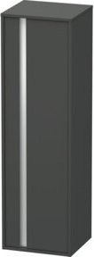 Duravit Ketho Hochschrank Graphit Matt mit Glastüren und Regalböden, B/T/H: 40 x 36 x 132 cm - Bild 1