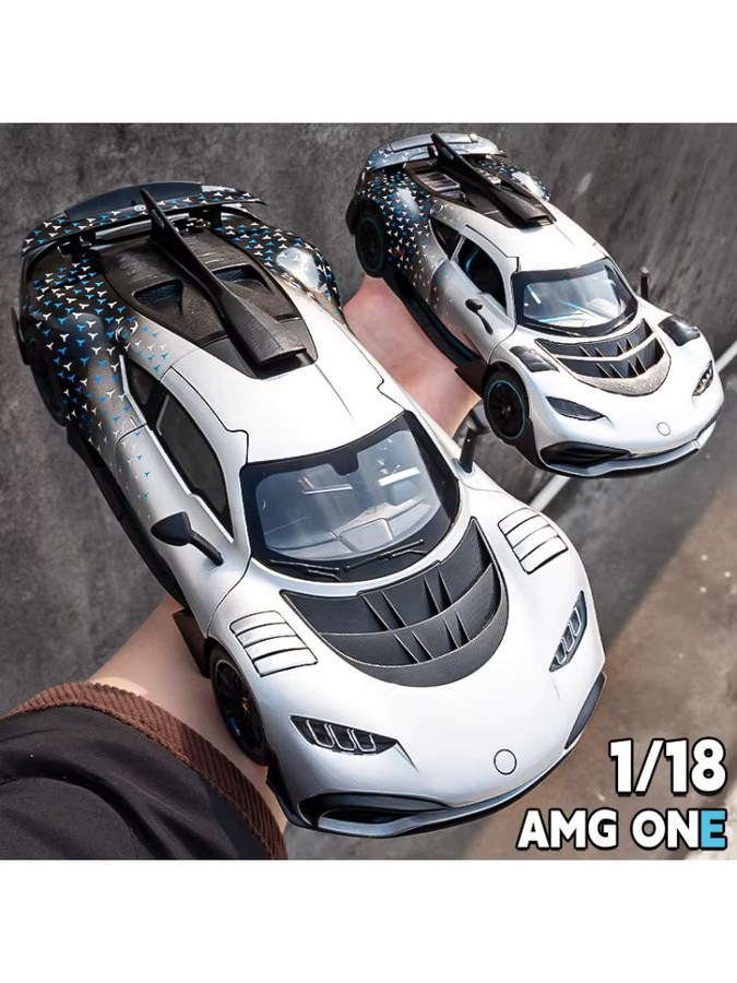 MAKEDA Mercedes-Benz AMG One Sportwagenmodell, 1:18, Metall, silver - Bild 6