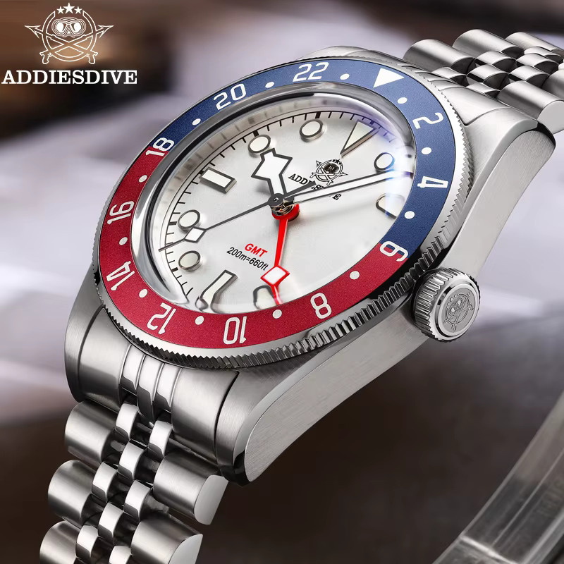 ADDIESDIVE Taucheruhr, Quarzuhr, Edelstahl, Textil/NATO, Herren, Blau - Bild 2
