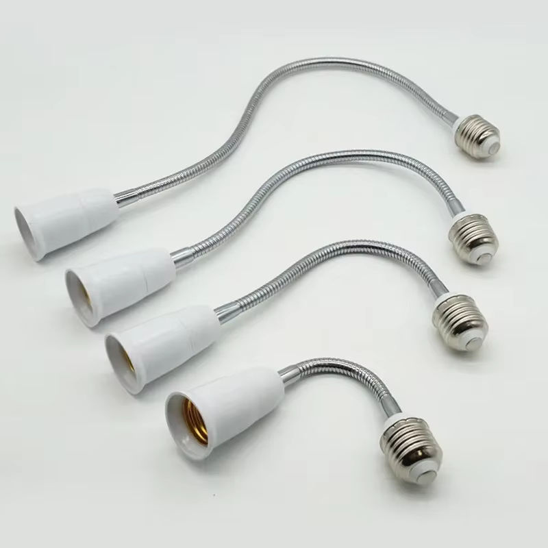 Gyarfas E27 Sockelhalter Flexibles Verlängerungskabel mit Schalter in Weiß - Bild 2