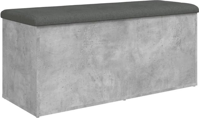 DELUKE Sitzbank JONA mit Stauraum in Betongrau, Aufbewahrungsbank für Flur und Wohnzimmer, B/T/H: 110 x 42 x 45 cm - Bild 1