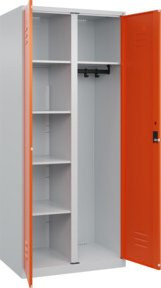 C+P Wäschespind Classic PLUS Garderobenspind mit 2 Abteilen, Reinorange, H x B x T: 185 x 80 x 50 cm - Bild 1