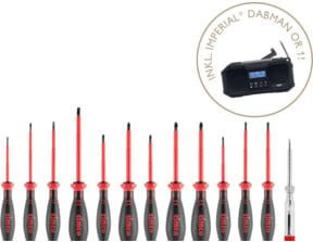 CIMCO Schraubendreher Set Imperial Outdoor Radio 116918, 13-teilig, Rot - Bild 1