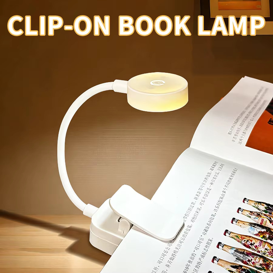 GGBEE Mini LED Clip-On Leselampe in Weiß mit USB-Ladefunktion und Touch-Bedienung - Bild 2