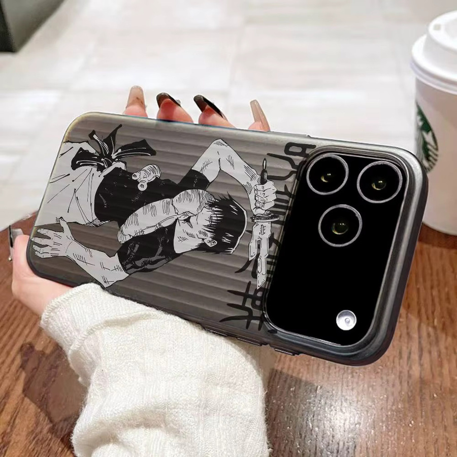 Jujutsu Kaisen Toji Fushiguro Handyhülle mit Wellenmuster für iPhone 17 Air 16 15 14 13 12 11 Plus Pro Max Matte Cover - Bild 3