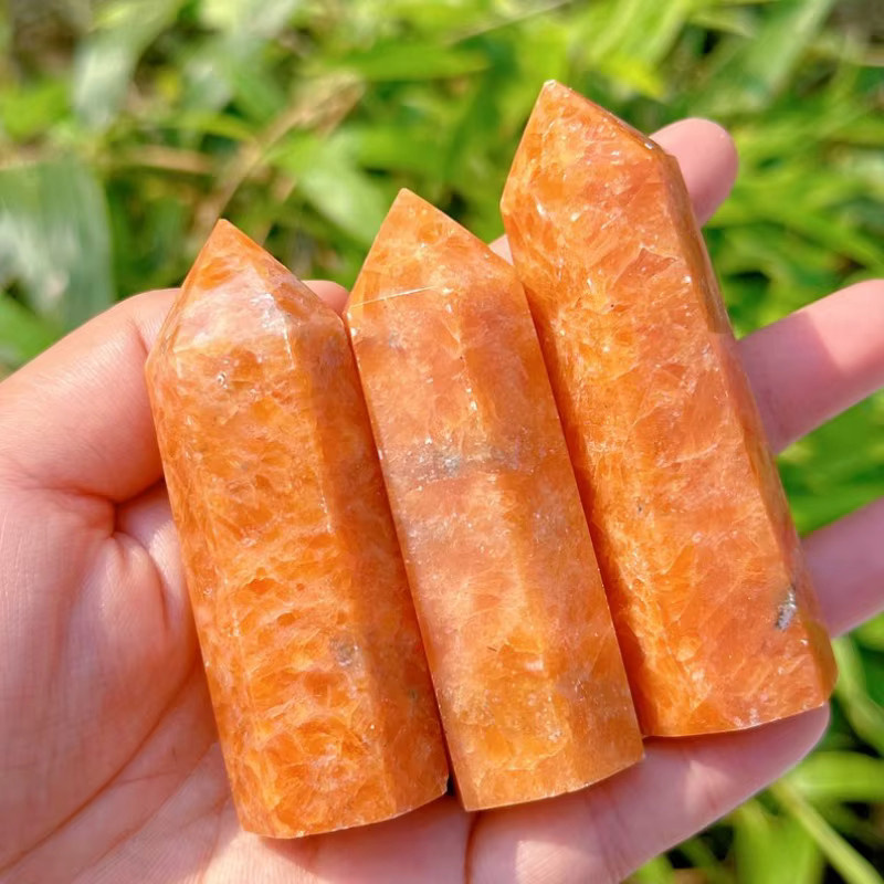 Orange Sunstone Obelisk von CrystalHola als Kristallturm zur Wohndekoration in Orange - Bild 2